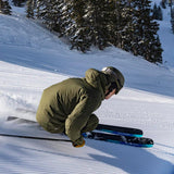 Salomon Stance 90 Skis 2025 - Black skis with blue accents and white lettering on top sheet.