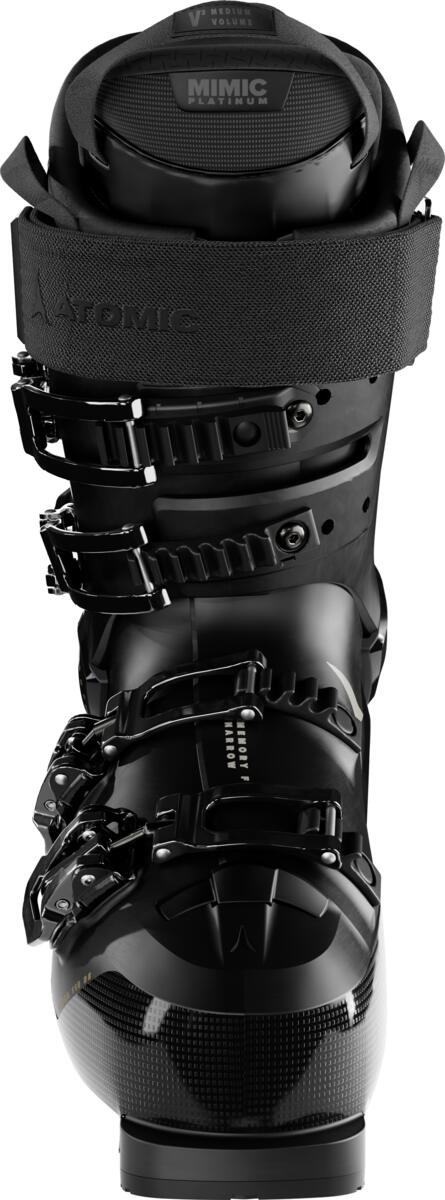 Atomic Women's Hawx Ultra 115 RS Ski Boot 2024 - Black ski boot with a textured pattern on the upper cuff and a silver buckle.
