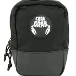 Crab Grab Snowboard Binding Bag 2025 - A black bag with a white logo featuring crab claws and the words "CRAB GRAB" in bold, blocky letters.