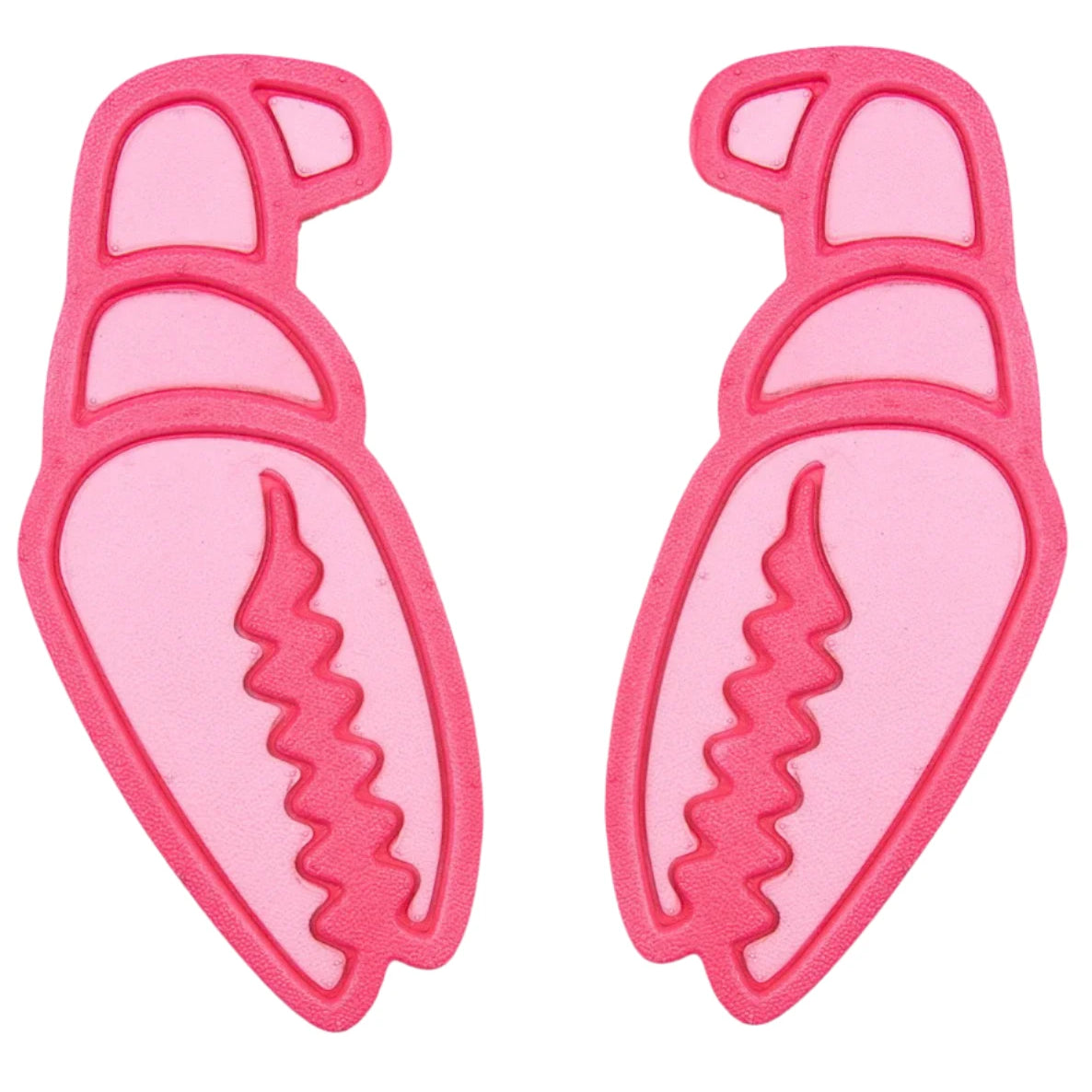 Crab Grab Mega Claw Stomp Pad 2025 - A pink crab-shaped pad with a textured surface and a small, rounded tail at the back.