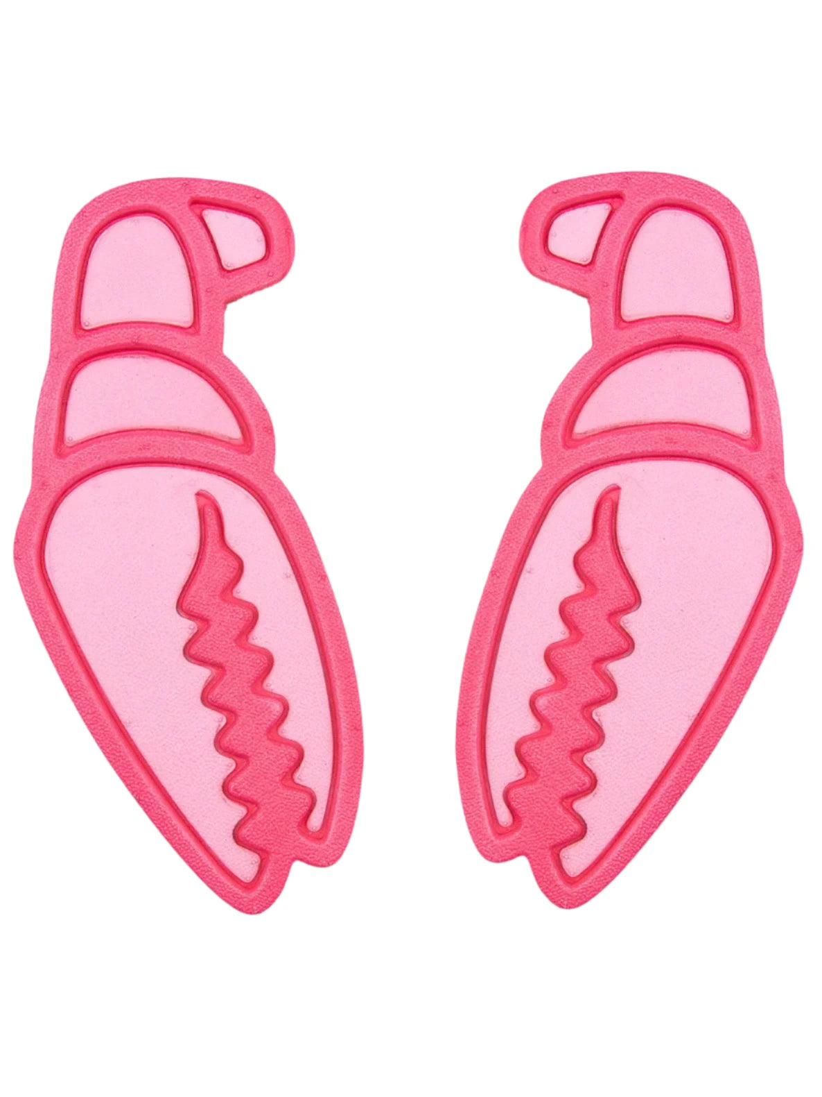 Crab Grab Mega Claw Stomp Pad 2025 - A pink crab-shaped pad with a textured surface and a small, rounded tail at the back.