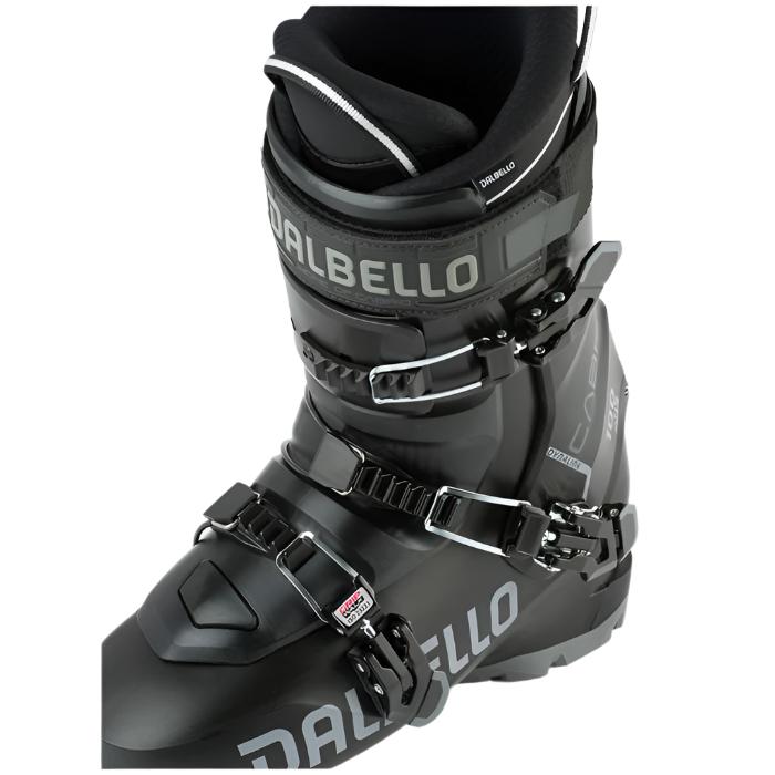 Dalbello Cabrio MV 100 IF Ski Boots 2026 - Black ski boots with white lettering and silver buckles.