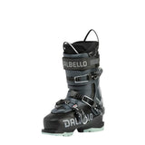 Dalbello Women's Cabrio MV 85 Ski Boots - Black ski boots with a sleek, modern design and silver buckles.