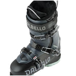 Dalbello Women's Cabrio MV 85 Ski Boots - Black ski boots with white lettering and a black strap across the top.