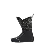 Dalbello Women's Cabrio MV 85 Ski Boots - Black ski boots with a geometric pattern on the side and white stitching.