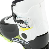 Dalbello Kid's CX 1.0 Cabrio GW Ski Boots 2026 - A pair of white ski boots with black and yellow accents, featuring a distinctive "CX" logo on the side.