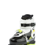 Dalbello Kid's CX 2.0 Cabrio GW Ski Boots 2026 - White ski boots with yellow accents and a black strap.