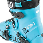 Dalbello IL Moro MV 3D Wrap Ski Boot 2026 - A light blue ski boot with a black strap and buckle on top, featuring the brand name "IL MORO" in white letters.