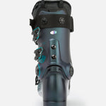 Dalbello Women's Veloce 75 MV Ski Boot 2026 - A dark gray ski boot with teal accents and a black strap across the top.