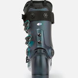 Dalbello Women's Veloce 75 MV Ski Boot 2026 - A dark gray ski boot with teal accents and a black strap across the top.