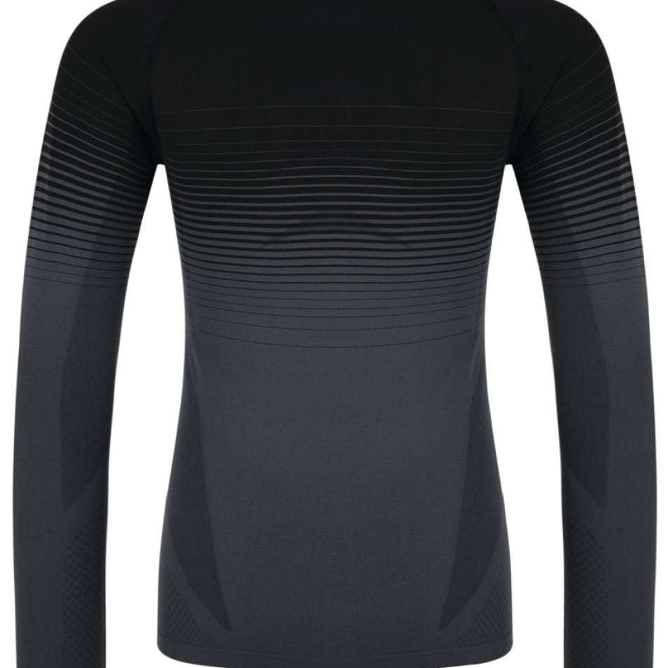 Dare2B Kid's In The Zone Base Layer Set 2024 - A black base layer set with a subtle white stripe pattern on the chest and sleeves.