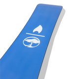 Arbor Metal Machine Decon Snowboard 2026 - A blue snowboard with a white logo featuring a stylized tree and the word "ARBOR" in lowercase letters.