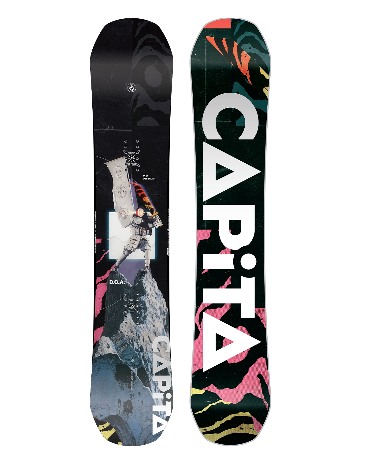 CAPiTA - DOA Snowboard 2026 with a black background and white lettering.