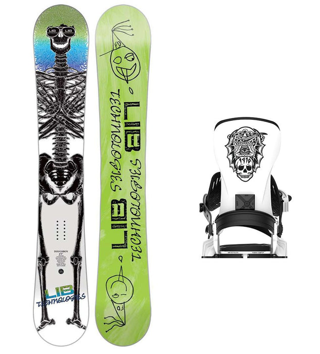 Lib Tech Doughboy Snowboard with Bent Metal Transfer Snowboard Binding 2025