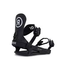 Ride Women's CL-2 Snowboard Bindings 2025 - Black bindings with white logo on top strap and "CL-2" printed in white on bottom strap.