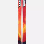 K2 Mindbender 106C skis feature a vibrant red and black design.