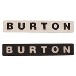 Burton Foam Stomp Pad 2025 - A rectangular foam pad with rounded corners, featuring the word "BURTON" in bold black letters across its top surface.