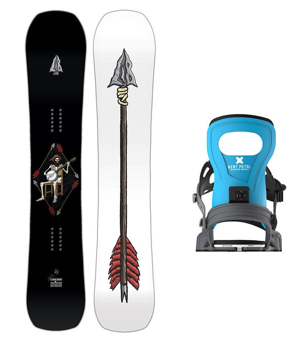 Lib Tech Ejack Knife Snowboard with Men's Bent Metal Bolt Snowboard Binding 2025