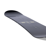 Arbor El Camino - Jared Elston Pro Snowboard 2026 - A dark gray snowboard with a white base and distinctive red stripe on top.
