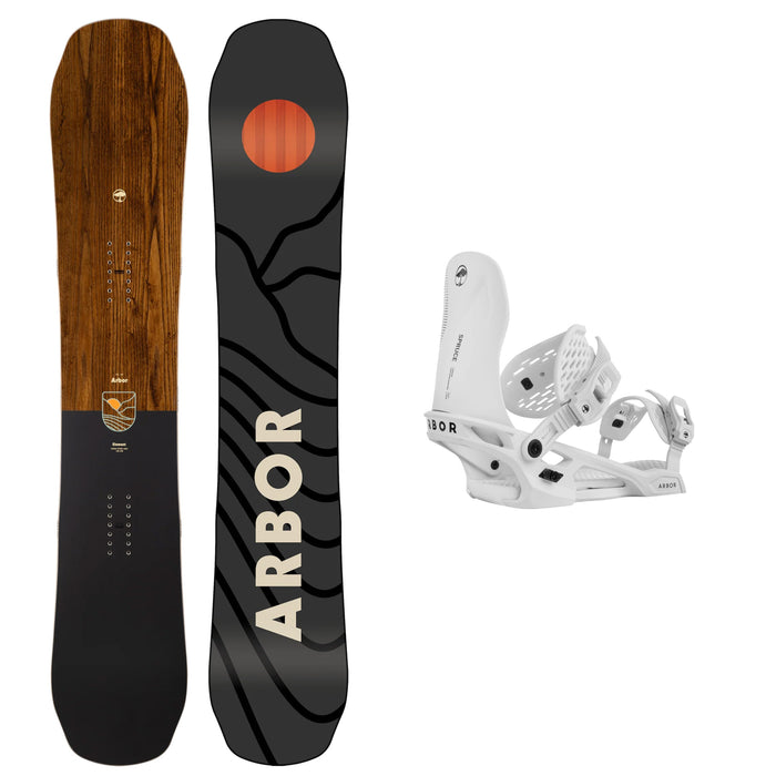 Arbor Element Rocker Snowboard with Arbor Spruce Snowboard Binding 2025