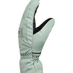 Roxy Junior's Freshfield Glove 2025 - A mint green glove with a black strap and white stitching on the wrist cuff.
