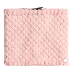 Roxy Women's Blizzard Collar - A light pink, chunky-knit collar with a subtle cable pattern and ribbed edges.