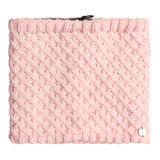 Roxy Women's Blizzard Collar - A light pink, chunky-knit collar with a subtle cable pattern and ribbed edges.