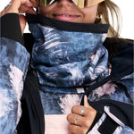 Roxy Women's Lana Collar - A blue, white, and black snowboard jacket with a high collar.