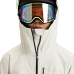 Roxy Women's Lunalite 3L GORE-TEX Jacket - A black jacket with a hood, featuring a zippered front and two pockets on either side.