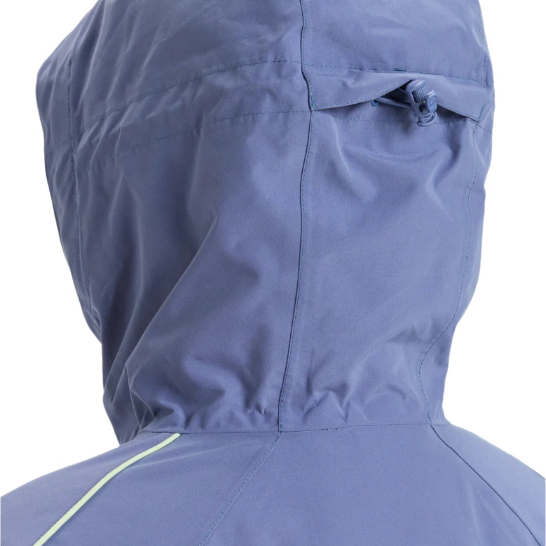 Roxy Women's Highridge Hoodie Jacket 2025 - A light blue hooded jacket with a zippered front and two pockets on either side.