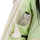 Roxy Women's Highridge Hoodie Jacket 2025 - A light green hooded jacket with a zippered front and two pockets on either side.