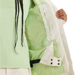 Roxy Women's Highridge Hoodie Jacket 2025 - A light green hooded jacket with a zippered front and drawstring waist.