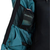 Roxy Women's Meade Insulated Jacket 2025 - A black insulated jacket with a teal-colored lining visible inside.
