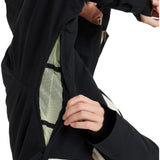 Roxy Women's Wild Twist Jacket 2025 - A black jacket with a mesh panel on the side and a zipper down the front.