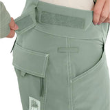 Roxy Women's Chloe Kim Insulated Pant 2025 - Sage green insulated ski pants with a white logo on the left leg.