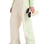 Roxy Women's Steeply Shell Pant 2025 - A cream-colored snow pant with a zippered pocket on the side of the leg.