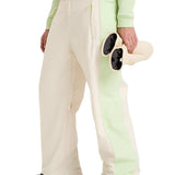Roxy Women's Steeply Shell Pant 2025 - A cream-colored snow pant with a zippered pocket on the side of the leg.