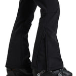Roxy Women's Summit Bib Shell Pant 2025 - Black snow pants with a zippered pocket on the side of one leg.