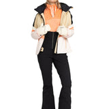 Roxy Women's Summit Bib Shell Pant 2025 - A black snow pant with a zippered pocket on the side and a white logo patch near the bottom of the leg.