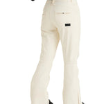 Roxy Women's Rising High Pant 2025 - A pair of cream-colored snow pants with a zippered pocket on the back right side.