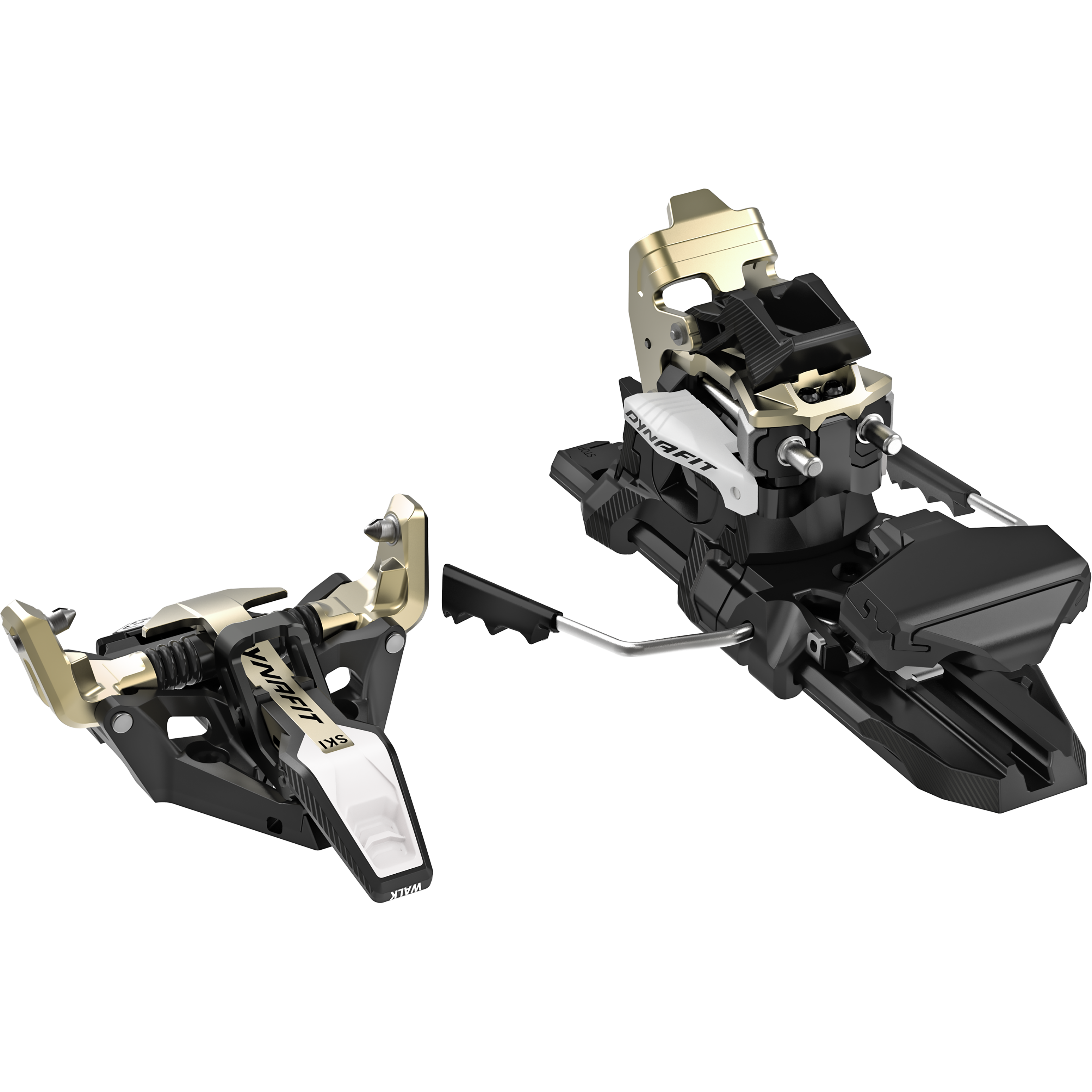 Dynafit - Ridge Alpine Touring Ski Binding with silver metal hardware and black plastic components.