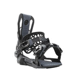 Flow Fenix Snowboard Binding - Black snowboard bindings with a textured strap and black buckles.
