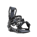 Flow Fenix Snowboard Binding - Black snowboard bindings with a textured strap and black buckles.