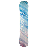Head Women's Fountain Snowboard 2025 - A blue snowboard with a white logo and pink accents on the top sheet.
