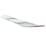 Head Women's Fountain Snowboard 2025 - A white snowboard with a blue and purple stripe pattern on top of it.