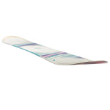 Head Women's Fountain Snowboard 2025 - A white snowboard with a blue and purple stripe pattern on top of it.