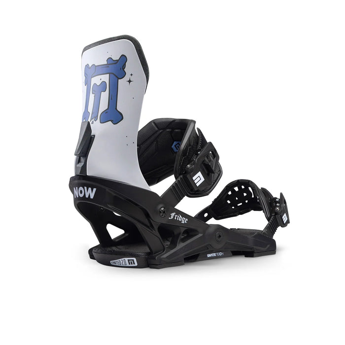 FRIDGE PRO 5 Snowboard Binding - white high back with black base and straps - angle 3