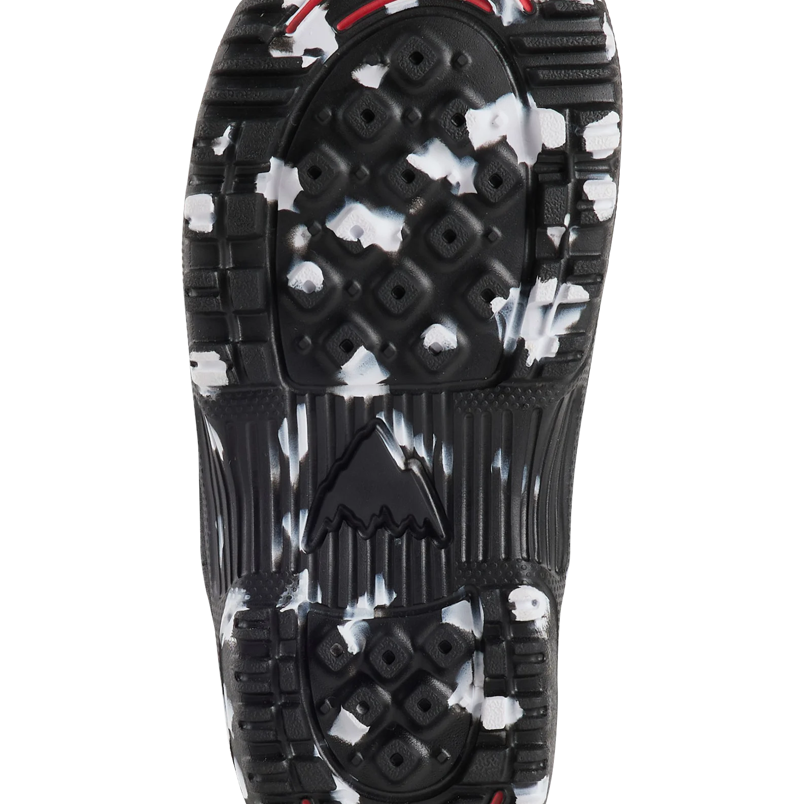 Kids mini grom snowboard boot, visible tread outsole with traction lugs