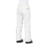 The 686 Women's Smarty 3-in-1 Cargo Pant 2024 is primarily white with black accents and cargo pockets on both legs.