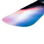 Libtech Women's Cortado Snowboard 2026 - A snowboard with a black top and pink, white, and blue gradient on the bottom.